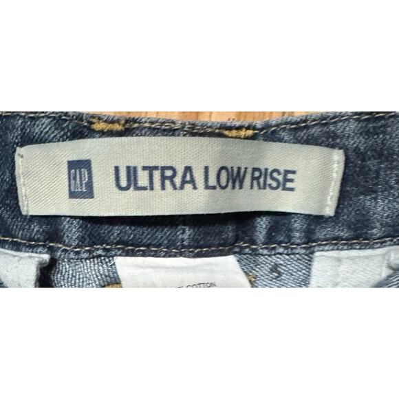 Gap Jeans Womens Size 10 Y2K Ultra Low Rise Wide Leg Flare Sustainable Quality - Picture 5 of 8